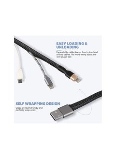 AGPtek 6m/19.69ft Cable Tidy Sleeve, Animal Proof Cable Wire Management Wrap Split Sleeve with Flame Retardancy, Cable Cover Protector Cord Organizer for TV, Computer, Home Theater, Car and More  - Image 3