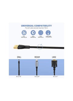 AGPtek 6m/19.69ft Cable Tidy Sleeve, Animal Proof Cable Wire Management Wrap Split Sleeve with Flame Retardancy, Cable Cover Protector Cord Organizer for TV, Computer, Home Theater, Car and More  - Image 4