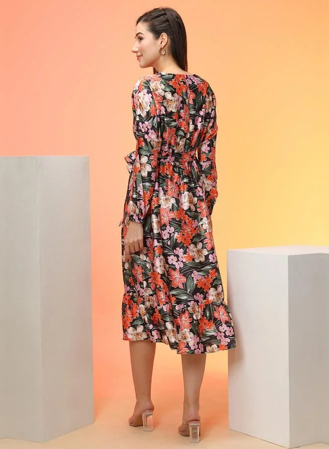globus Floral Print Midi Dress