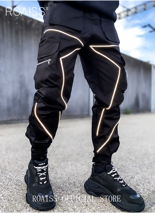 Fashion Print Men Cargo Trousers  Multiple Pocket Design  Sports Trousers Reflective Tape Design  Velcro Feet Breathable Fabric  Solid Color - pzsku/Z25CE42D29A71EBBDD216Z/45/_/1697510907/0ff3bbd2-1513-4076-8e2b-1e1e2e153053