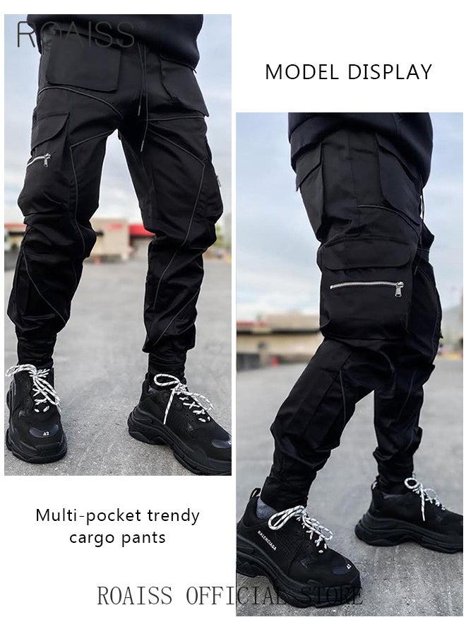 Fashion Print Men Cargo Trousers  Multiple Pocket Design  Sports Trousers Reflective Tape Design  Velcro Feet Breathable Fabric  Solid Color - pzsku/Z25CE42D29A71EBBDD216Z/45/_/1697510909/cb29fcbf-c9b0-4596-8821-c13a7ea4da83