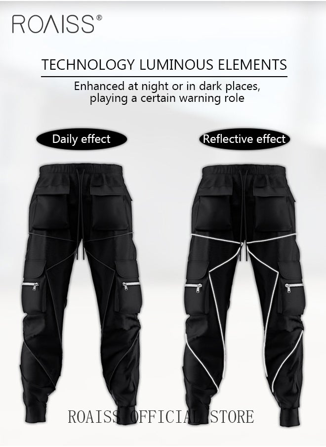 Fashion Print Men Cargo Trousers  Multiple Pocket Design  Sports Trousers Reflective Tape Design  Velcro Feet Breathable Fabric  Solid Color - pzsku/Z25CE42D29A71EBBDD216Z/45/_/1697510911/a7802451-9de8-45b8-92eb-8eda2043eb56