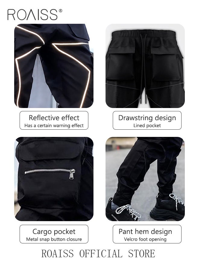 Fashion Print Men Cargo Trousers  Multiple Pocket Design  Sports Trousers Reflective Tape Design  Velcro Feet Breathable Fabric  Solid Color - pzsku/Z25CE42D29A71EBBDD216Z/45/_/1697510912/22e51d71-d9a0-4083-adcd-7111e830f120