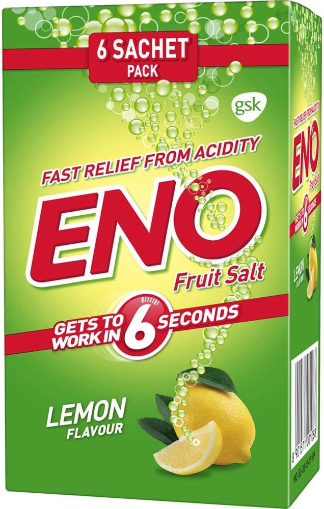 ENO Lemon Multipack Digestive (SIX Sachet) in ONE Box Total 30 GM (Each Pack Contain 5 GM)