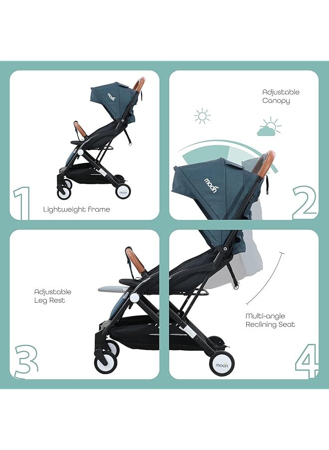 erorex Ritzi Cabin Stroller Black Blue Dots Mnnprmt28  - Image 3