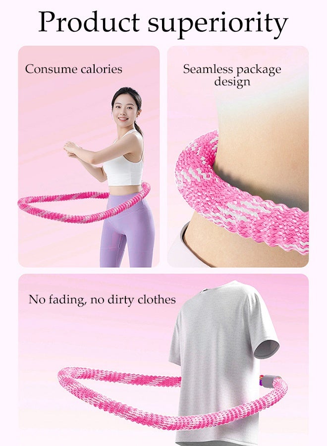 DUNISO Foldable Soft Hula Hoop Spring Fitness Ring Waist Friendly Abdomen Exercise Equipment Multi-functional Exercise Hoops Waist and Abdominal Workout Belt Elastic Alloy Spring Hula Hoop for Adults - Image 5