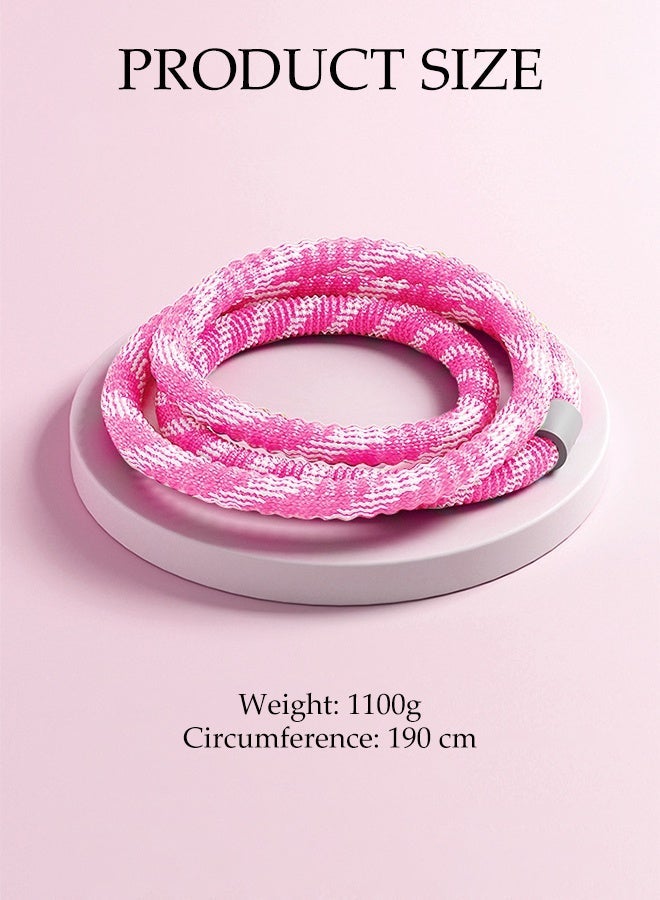 DUNISO Foldable Soft Hula Hoop Spring Fitness Ring Waist Friendly Abdomen Exercise Equipment Multi-functional Exercise Hoops Waist and Abdominal Workout Belt Elastic Alloy Spring Hula Hoop for Adults - Image 3