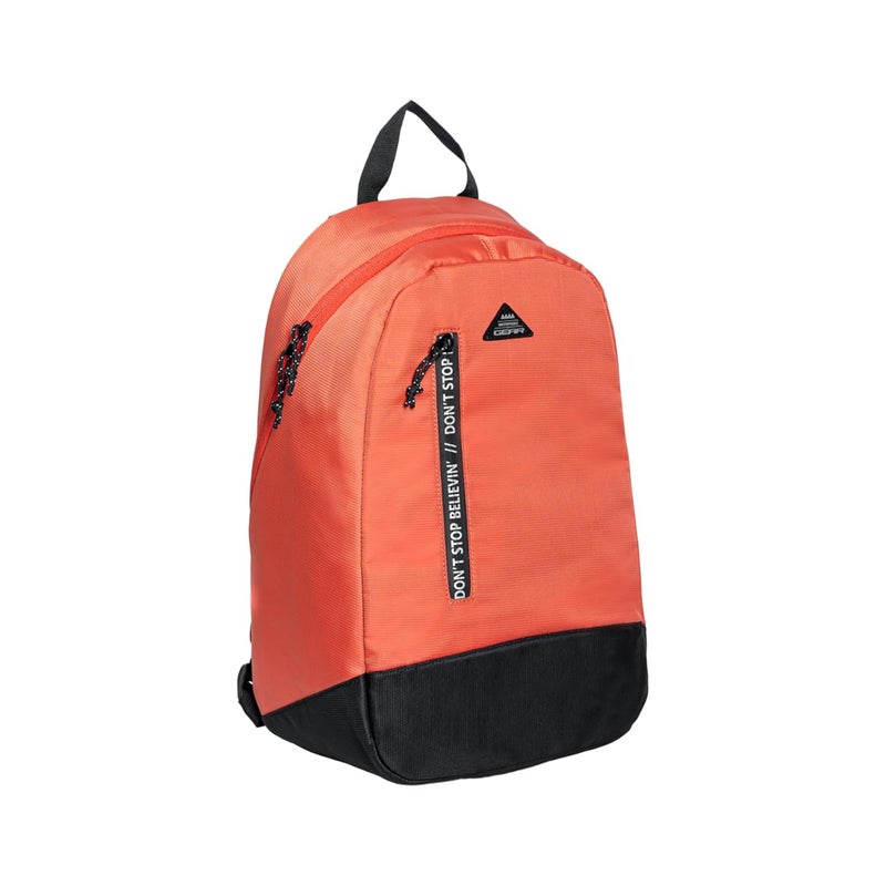 Gear Superior 16L Small Water Resistant School Bag/Daypack/Casual Backpack/College Bag for Men/Women - Orange Black - Image 1
