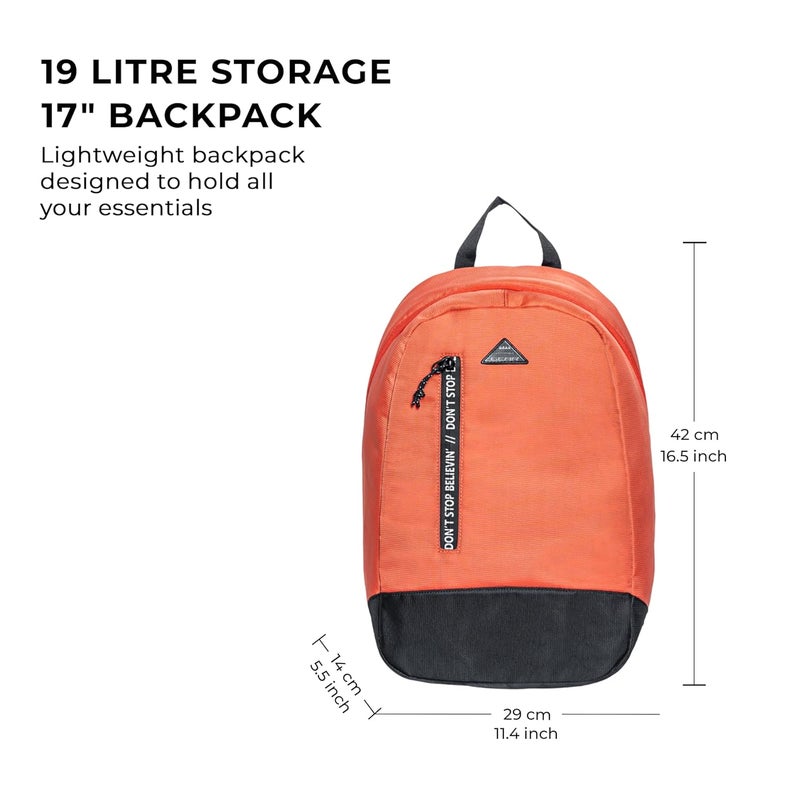 Gear Superior 16L Small Water Resistant School Bag/Daypack/Casual Backpack/College Bag for Men/Women - Orange Black - Image 3