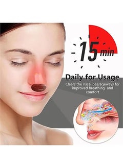 GMORO Infrared Ray Nasal Therapy Device,Rechargeable Nasal Soothing Device,650NM Runny Sneeze Treatment Machine(Black)  - Image 2