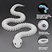 TiTiC 3D Printed Snake Animals Toys Articulated Flexible 3D Printed Viper Fidget Toy Realistic Slithering Design Home Office Executive Desk Decor Rainbow Glow 18 in - Image 4