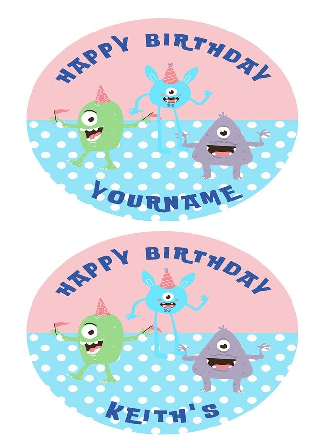 Yellow Nuts ملصقات عيد ميلاد سعيد مخصصة للأطفال من يلو ناتس، لتزيين علب الهدايا والأظرف، ملصقات شكر بالاسم - Image 1