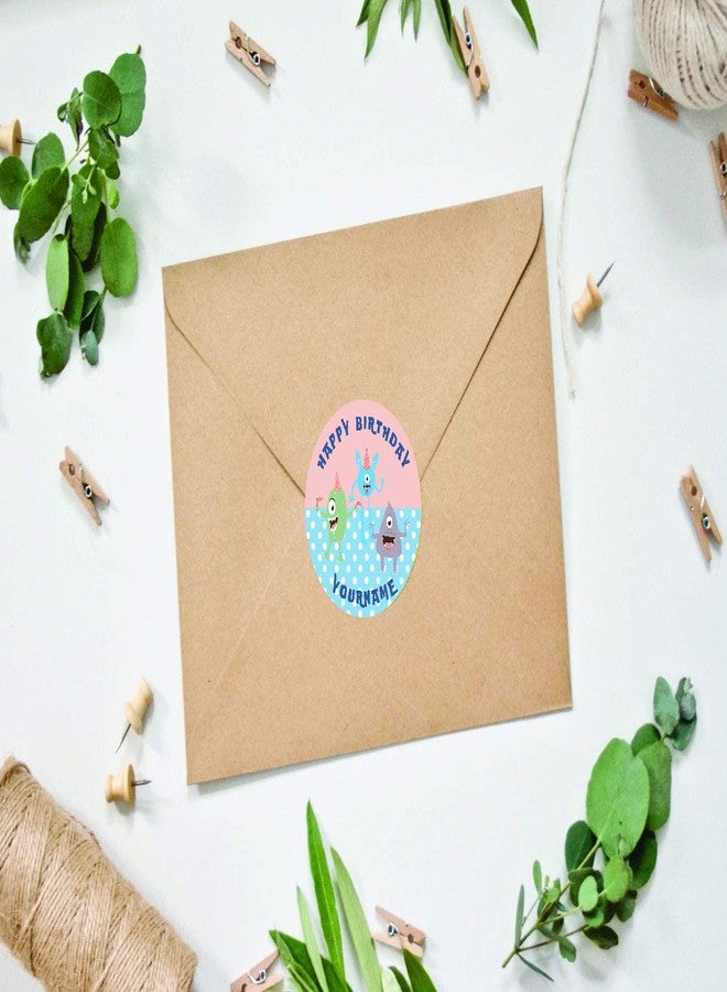 Yellow Nuts ملصقات عيد ميلاد سعيد مخصصة للأطفال من يلو ناتس، لتزيين علب الهدايا والأظرف، ملصقات شكر بالاسم - Image 5