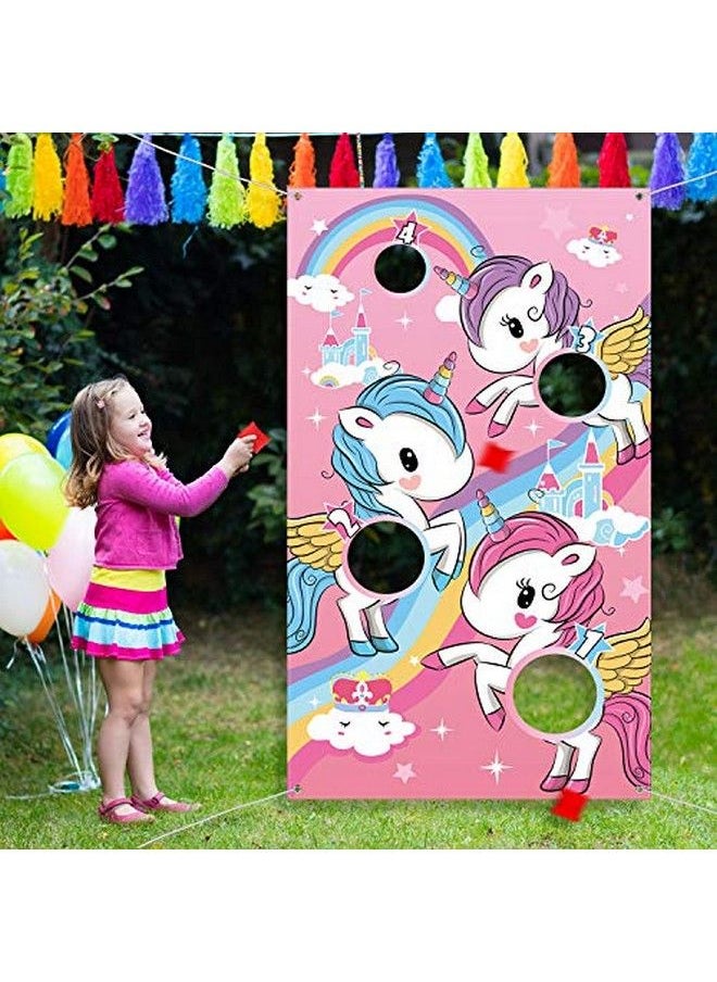Blulu Unicorn Toss Game With 3 Nylon Bean Bags For Children Adult Unicorn Theme Party Decorations And Supplies  - Image 2