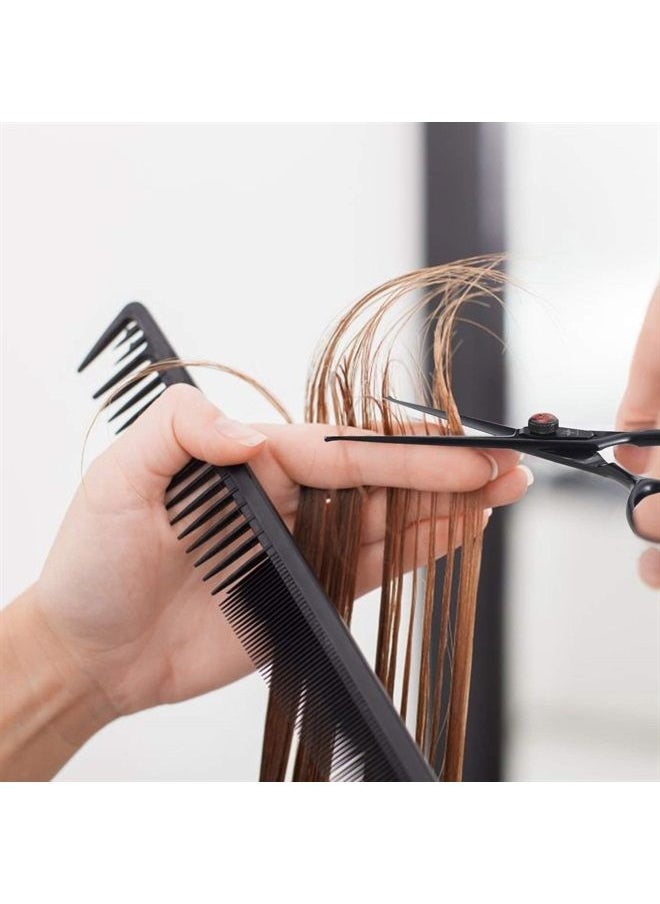 PURPLEBIRD 6 Inch Hair Cutting Shears Kids Safety Rounded Tips Hair Scissors Professional Hairdressing Haircut Kit for Salon, Barbers, Children, Baby and Personal Home Usage, Japanese Stainless Steel, Black  - Image 3