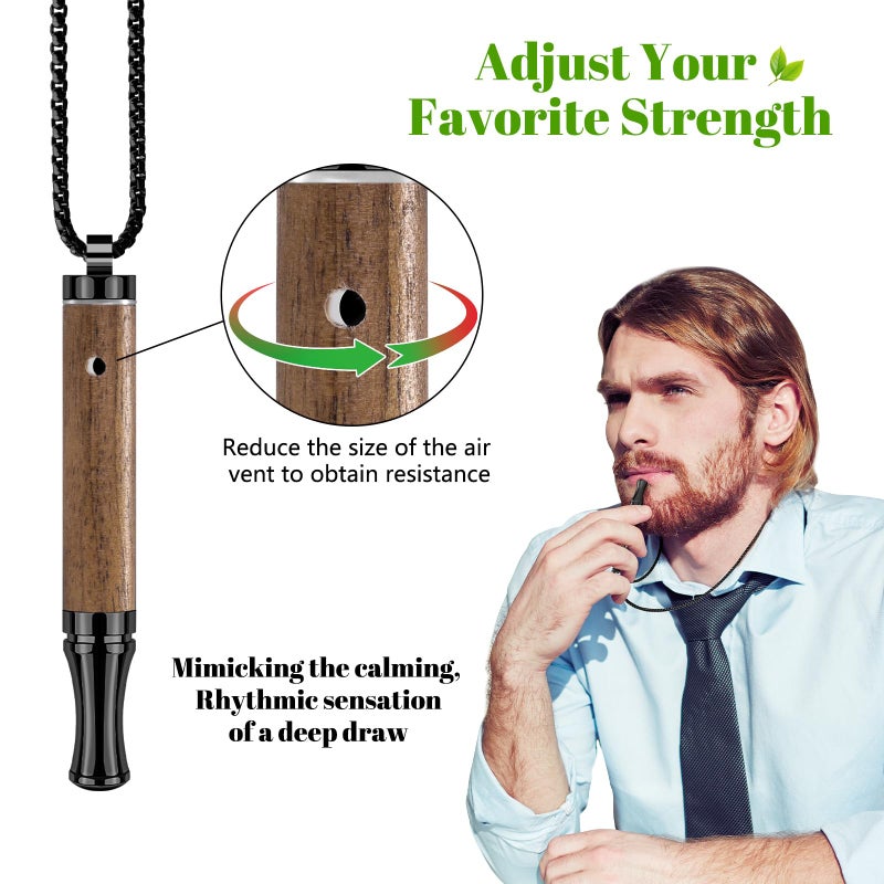 ASTOFLI Adult Quit Smoking Breathing Necklace: Adjustable Air Inhaler Stop Smoking Aids Fidget for Stress Anxiety Relief Smokless Inhaler - Air Outlet Breathing Necklace to Quit Smoking and Vape - Image 3