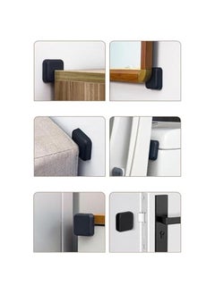 Generic Door Wall Protectors Bumper, Wall Door Handle Stopper, Silicone Adhesive Door Wall Protectors, Wall Silicone Anti-Collision Door Stopper Adhesive Pad, Cabinet Door Bumpers, Black  - Image 3