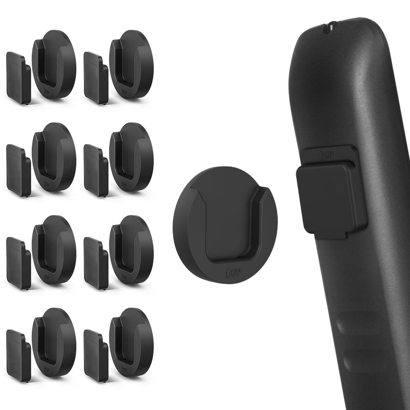 YYILIS Magnetic Remote Control Holder Wall Mount, Self-Adhesive Bedside Caddy for TV Backside/Bedroom/Office/RV Home Organizer Storage(Black 8) - Image 1