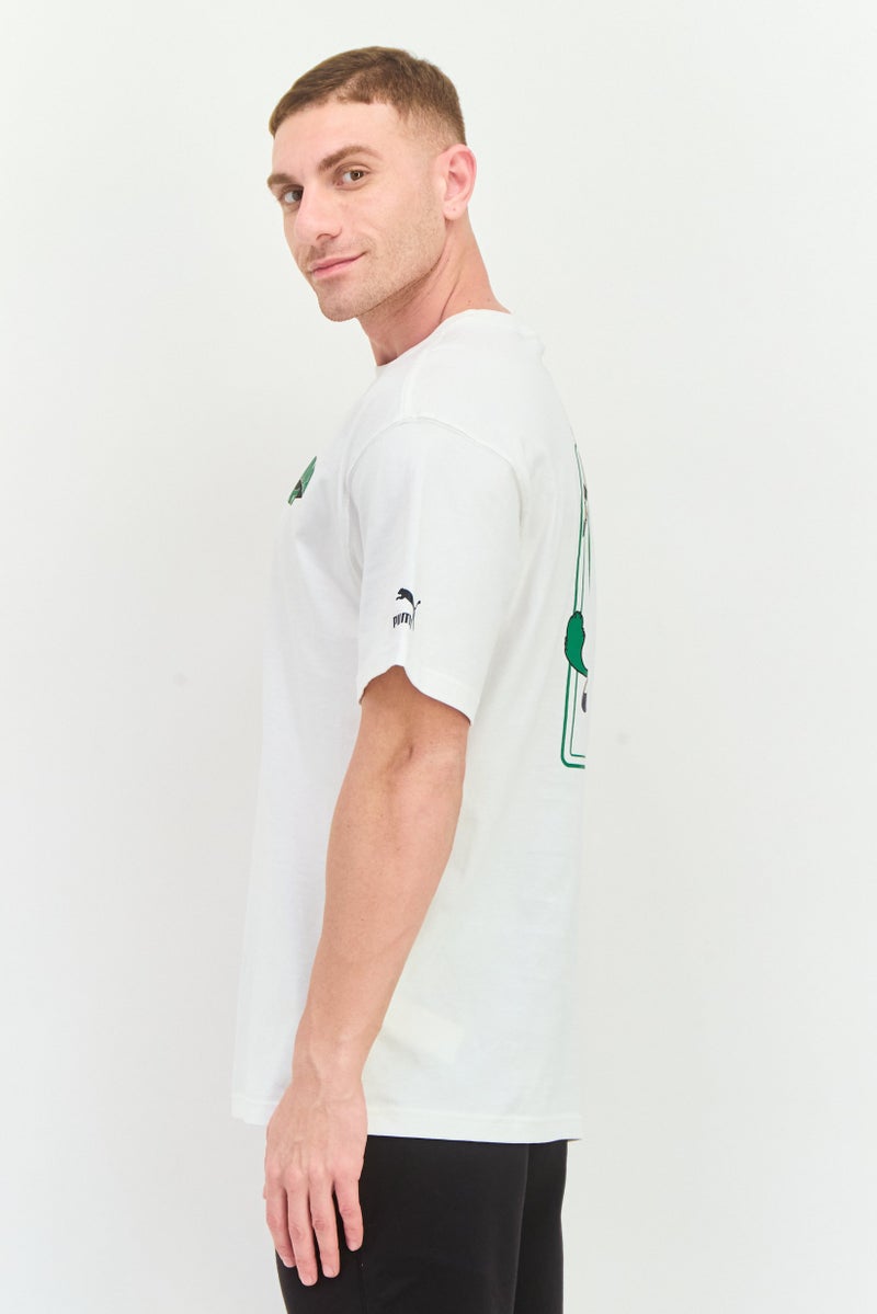 PUMA Men Sportswear Fit Short Sleeve Outdoor T Shirt, White - Image 3