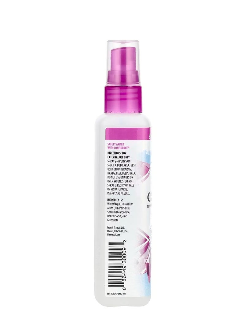 CRYSTAL Mineral-Enriched Deodorant Spray Unscented 4 fl oz (118 ml) - Image 2