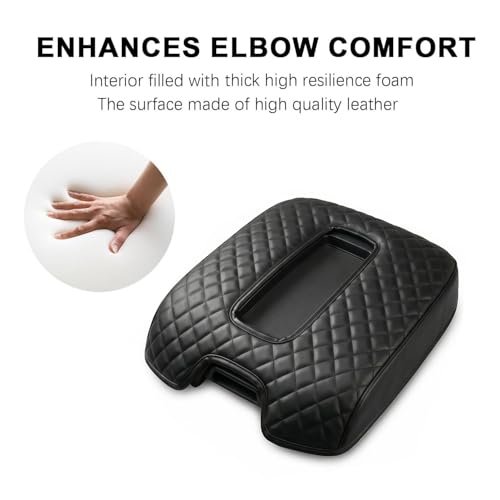 FQMY Center Console Armrest Cover Compatible with Chevy Silverado & GMC Sierra 1500 2500 3500 2014-2018, Yukon & Tahoe & Suburban 2015-2020, For Console Bucket Seat Only, Arm Rest Cushion, Anti-Scratch - Image 5