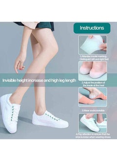 Beauenty Heightening Heel Pad Insole 3.5cm, Height Increase Heels Cushion Insole, Gel Heel Invisible Height Elevators, Heal Dry Cracked Heels Arch Support Heel Protectors  - Image 2