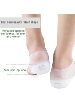 Beauenty Heightening Heel Pad Insole 3.5cm, Height Increase Heels Cushion Insole, Gel Heel Invisible Height Elevators, Heal Dry Cracked Heels Arch Support Heel Protectors  - Image 4