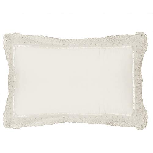 VHC 100% Cotton Lace Pillow Cover/Case Set (Pack of 2)_Off-White, Standard - Image 5