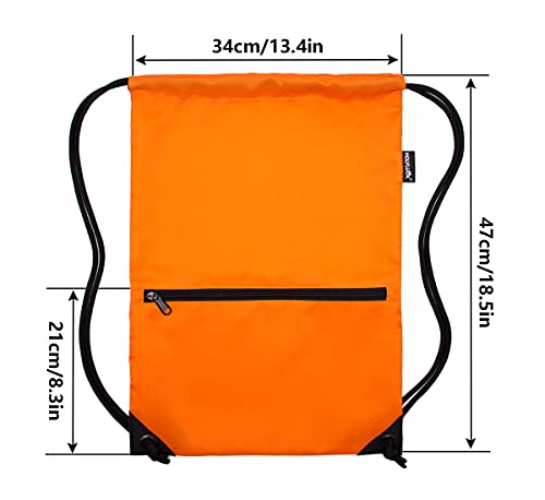 HOLYLUCK Drawstring Backpack Bag Sport Gym Sackpack (orange) - Image 3