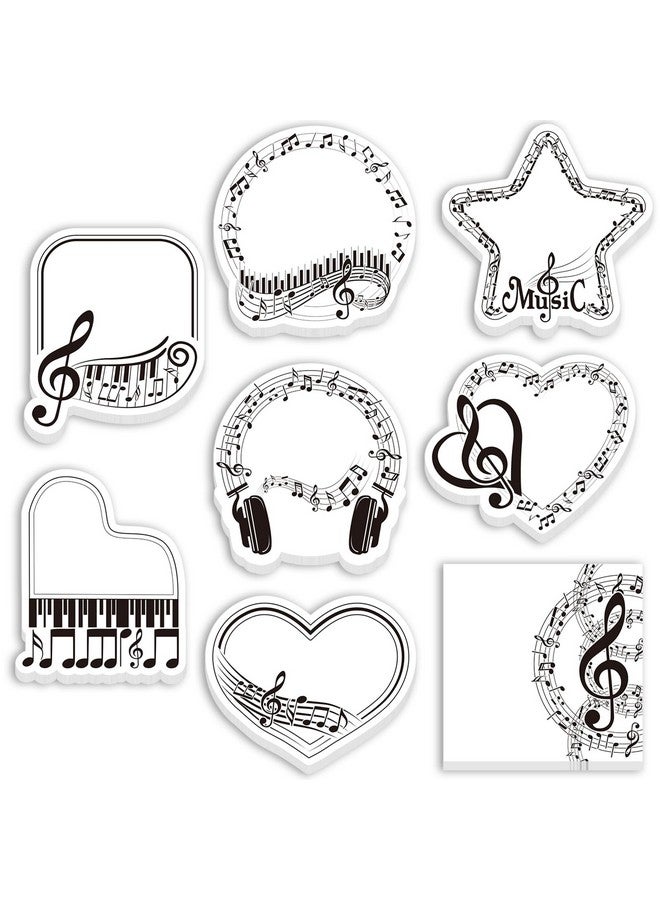 MWOOT 8 Pieces Music Themed Sticky Notes, Self-Adhesive Writing Notepads With Musical Notes Design, Memo Pads Essentials For Student, Teacher, To-Do List, Reminder, Choir Gift, Appreciation Gifts - Image 1