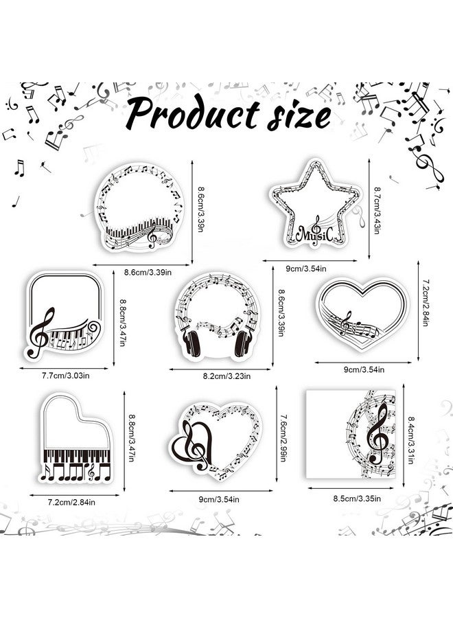MWOOT 8 Pieces Music Themed Sticky Notes, Self-Adhesive Writing Notepads With Musical Notes Design, Memo Pads Essentials For Student, Teacher, To-Do List, Reminder, Choir Gift, Appreciation Gifts - Image 3