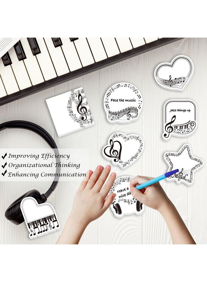 MWOOT 8 Pieces Music Themed Sticky Notes, Self-Adhesive Writing Notepads With Musical Notes Design, Memo Pads Essentials For Student, Teacher, To-Do List, Reminder, Choir Gift, Appreciation Gifts - Image 4