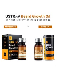 Ustraa Beard Growth Oil 35ml More Beard Growth With Redensyl 8 Natural Oils including Jojoba Oil Vitamin E Nourishment & Strengthening No Sulphates No Parabens No Silicone No Mineral Oil  - Image 2