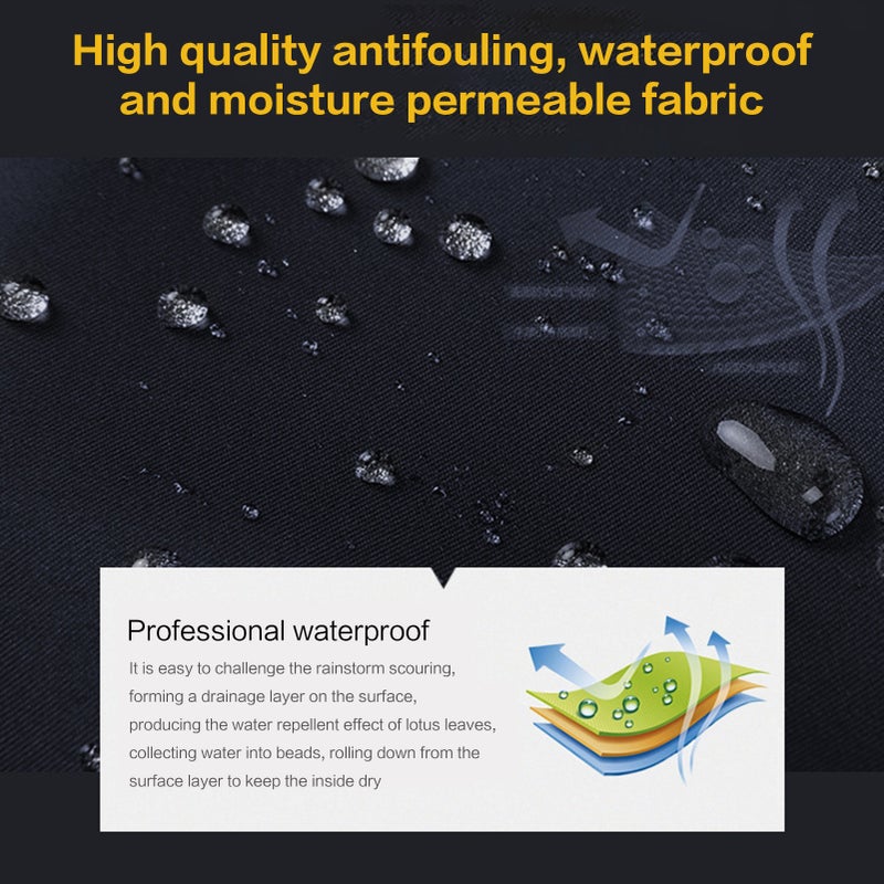 High Visibility Reflective Waterproof Raincoat Suits Outdoor Rain Gear Motorcycle Cycling Rain Coats Cover Men Rain Poncho Jacket Hooded Rainwear Four Season XXL - Image 5