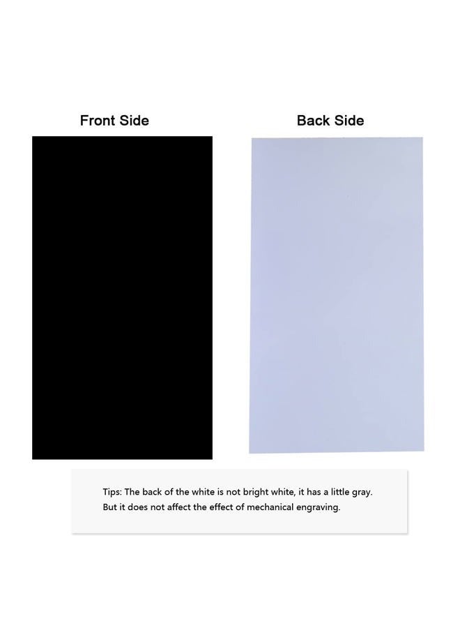 XLNT TECH Engraving Blank Materials ABS Double Color Plastic Sheet, Black/White (7" x 11" x .040", 12 Pieces) for Interior Signs, Badges. - Image 5