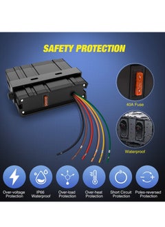SYOSI 4 Gang Rocker Switch Box, Spst Toggle Switch Panel 12v 24v 20a Switch Panel 40amp Max, Universal Toggle Switch Panel for Automotive Cars, Vehicles Boats, RV, Campers SUV, Motorcycles  - Image 4