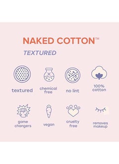 WHITE RABBIT NAKED COTTON Textured - Perforated Facial Cotton Pads - For Makeup Remover, Toner, Mask - 100% Cotton, Unbleached, Lint-Free - Exfoliating & Durable - Natural & Cruelty-Free - 200 Count  - Image 4