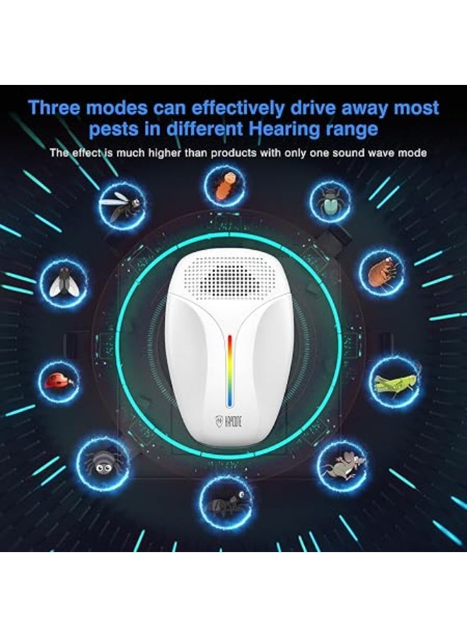 Haycone Ultrasonic Pest Repeller for Indoor Use, Electronic Plug-In Pest Control for Cockroaches, Rodents, Mice, Mosquitoes, Spiders & Ants, 3 Switching Modes - Image 2