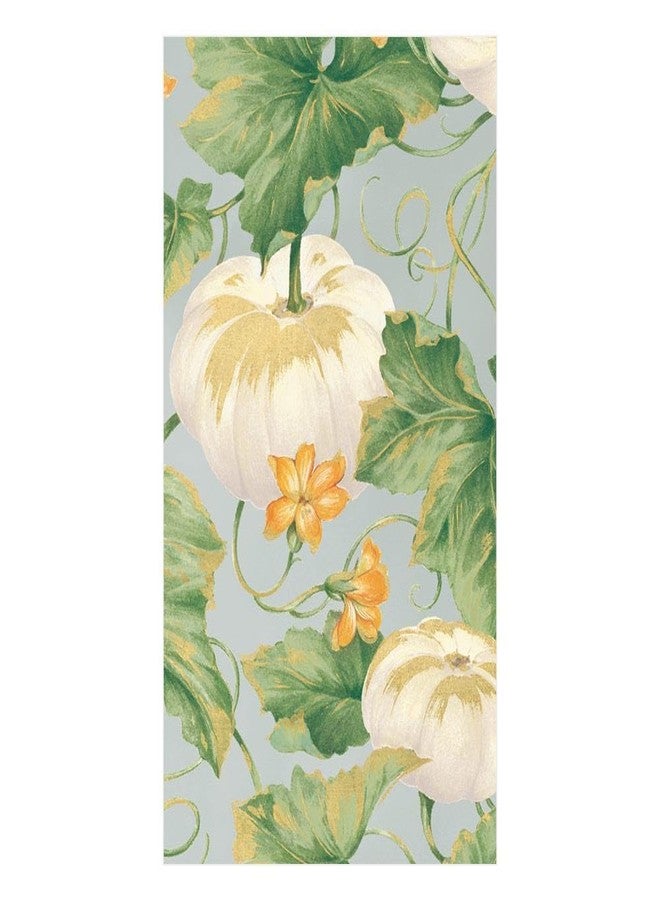 Caspari Heirloom Pumpkins Paper Guest Towel Napkins in Grey & White - 15 Per Package, 2 Packs - Image 1