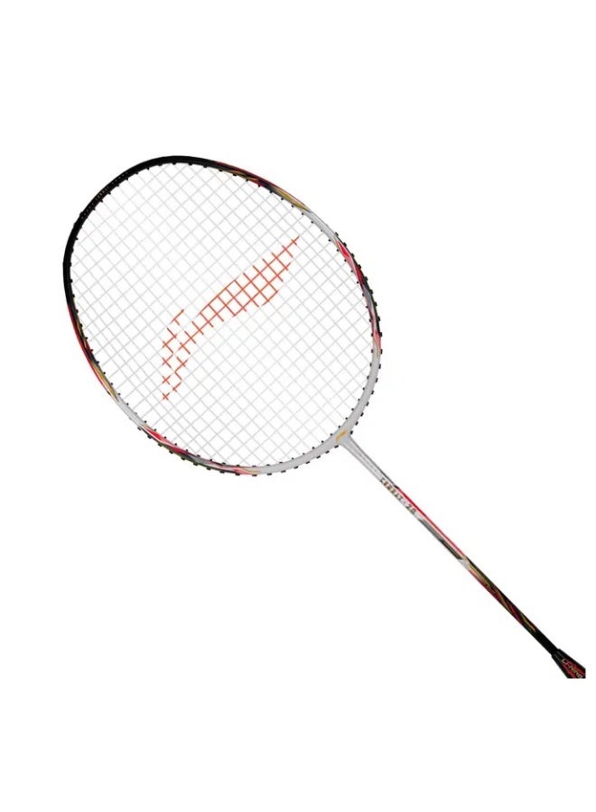 Li-Ning Combat Z8 84G Carbon Fibre Badmiton Racket strung Badminton Racket with Free Full Cover (White/Black/Orange Red) - Image 1