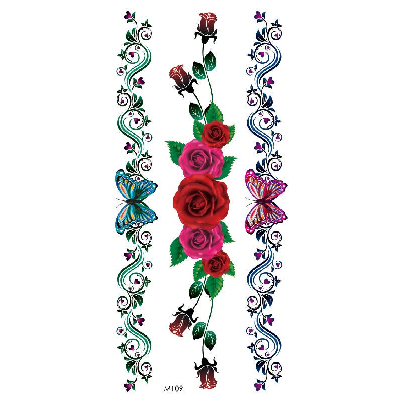 Eagle Tattoo Animal Flower Snake Text Tattoo Color Printing Black And White Supply - Image 2