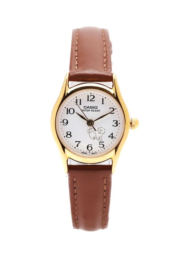 CASIO Women Water Resistant Leather Analog Watch LTP-1094Q-7B7RDF - 22 mm - Brown - Image 1