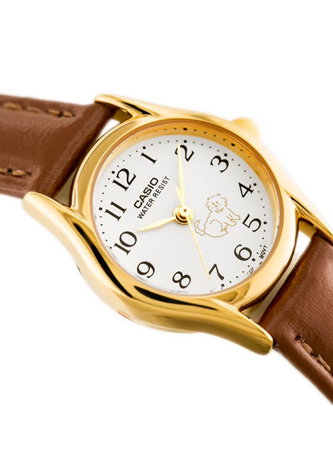 CASIO Women Water Resistant Leather Analog Watch LTP-1094Q-7B7RDF - 22 mm - Brown - Image 4