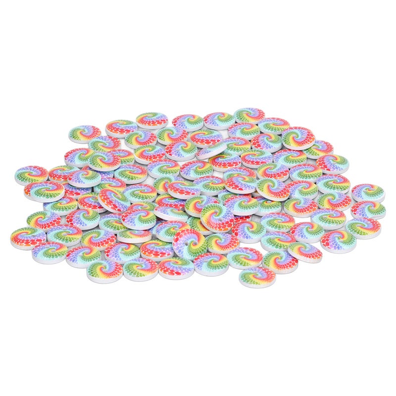 Sewing Buttons 100 Pcs Composite Wood Lightweight Diy Buttons - Handmade Decorative Buttons For Diy Crafts Clothing Home Decor - Image 2
