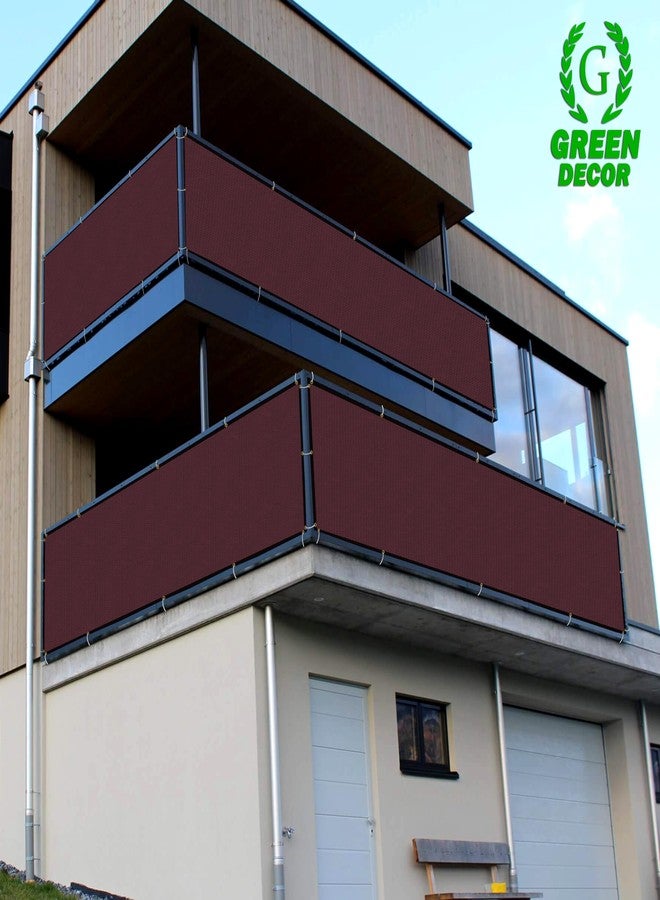 GREEN DECOR HDPE Fabric with PP Band Baby Kids Safety Net Protector for Balcony & Staircase Railing Guard,Balcony Stairway Net Baby Safety Products for Indoor&Outdoor(Burgundy Color, 0.80X3 MTR) - Image 2