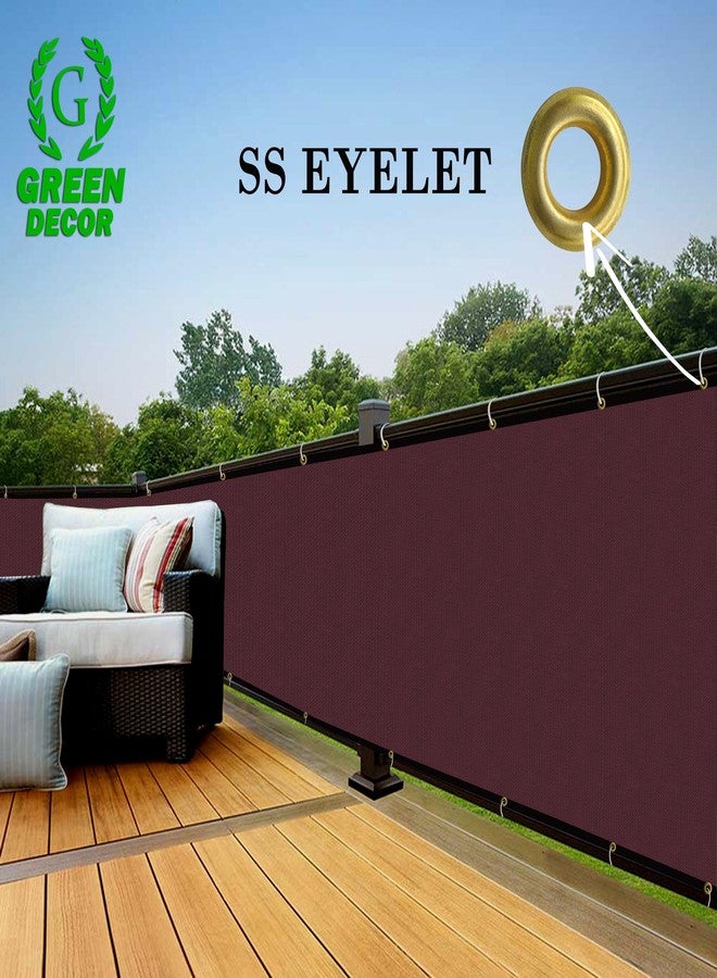 GREEN DECOR HDPE Fabric with PP Band Baby Kids Safety Net Protector for Balcony & Staircase Railing Guard,Balcony Stairway Net Baby Safety Products for Indoor&Outdoor(Burgundy Color, 0.80X3 MTR) - Image 3