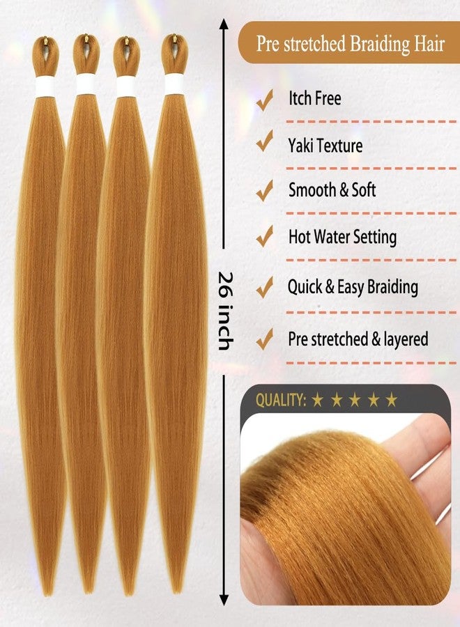 MODSIGHT Boho Braiding Hair Pre Stretched - Deep Wave Curly Prestretched Braiding Hair Extensions for Boho Braids(Honey Brown) - Image 2