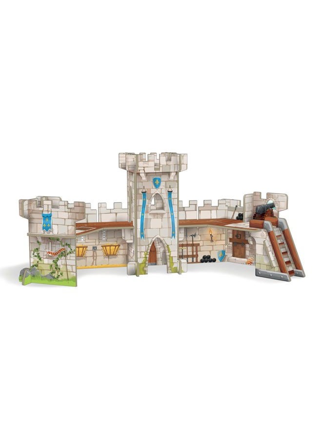 Papo Mini 33107 Mini Knights Castle Cardboard Environment, Multicolour - Image 1