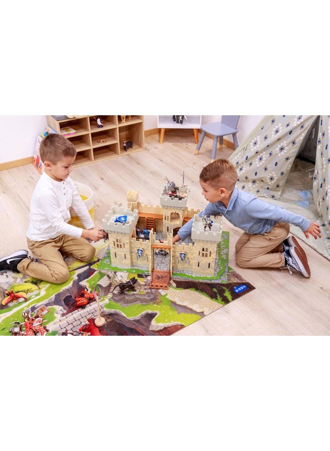 Papo Mini 33107 Mini Knights Castle Cardboard Environment, Multicolour - Image 4
