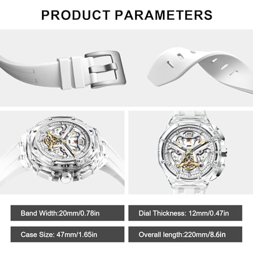 LILUOKE Mens Watches, Wrist Watches Luminous Design, Big Face Fashion Quartz Black Watch 30ATM, Casual Watch for Men Unique Gifts for Men (DT-LK9013G-04) - Image 5